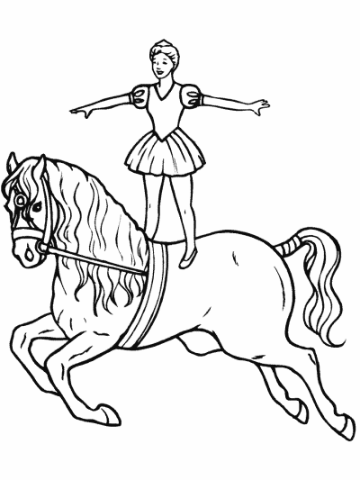 circus horse coloring page