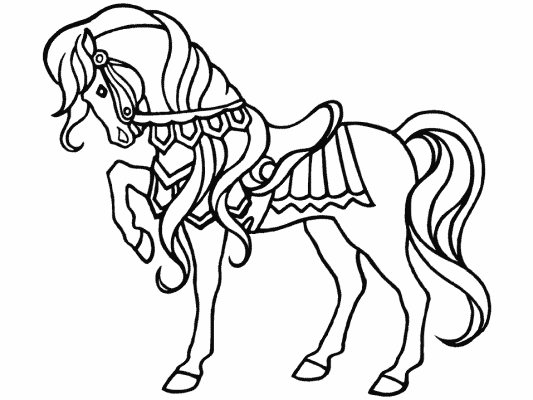 circus horse coloring page
