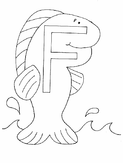upper case letter f coloring page