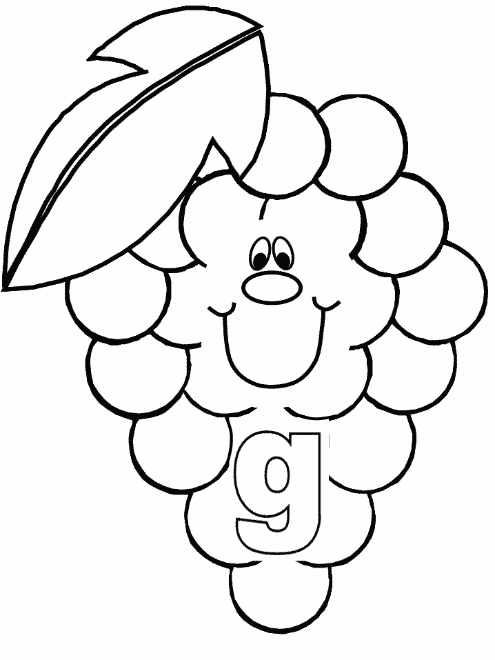 lower case letter g coloring page