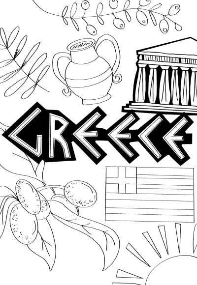Greece coloring pages