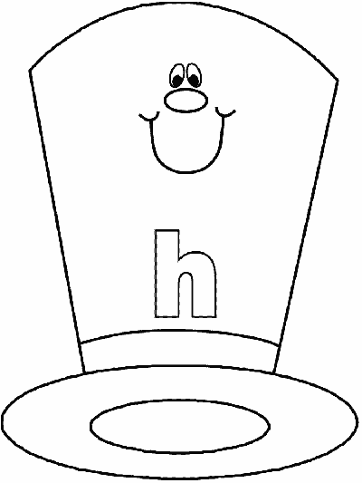 lower case letter h coloring page