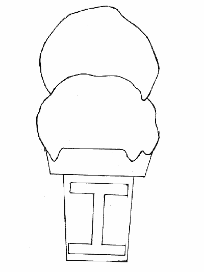 upper case letter I coloring page