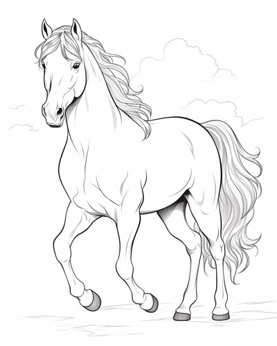 horse coloring page