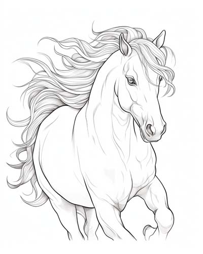 horse coloring page