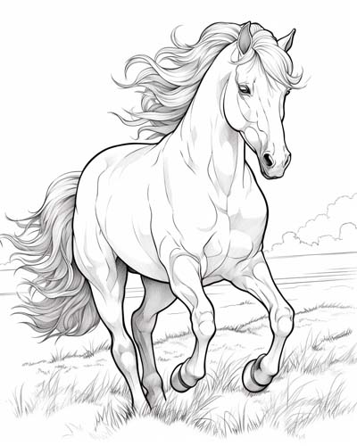 horse on the countryside