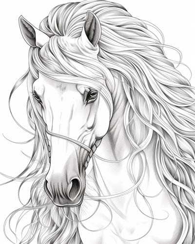 horse coloring page