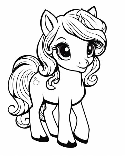 pony coloring page