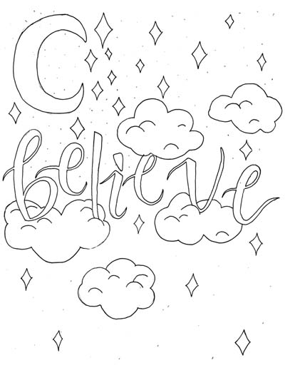 believe coloring page