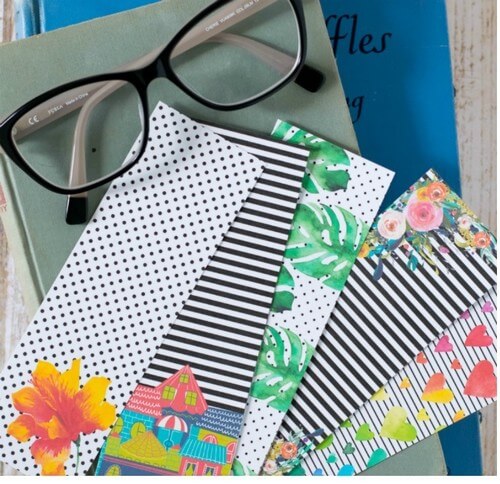 You can get free bookmarks online from Carrie Elle