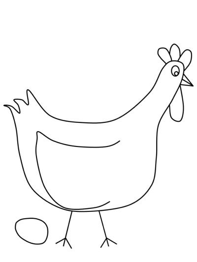 chicken coloring page