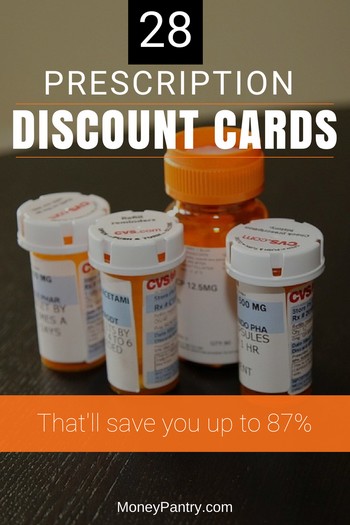 Wanna save up to 87% on your next refill? Get one of these FREE prescription discount cards to use at your local pharmacy...