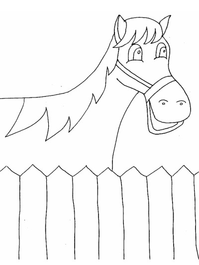 horse coloring page