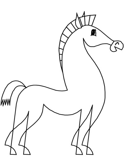 horse coloring page