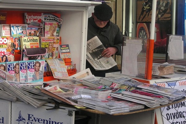 newspapers stand
