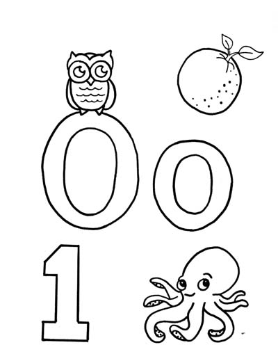 What contains o coloring page