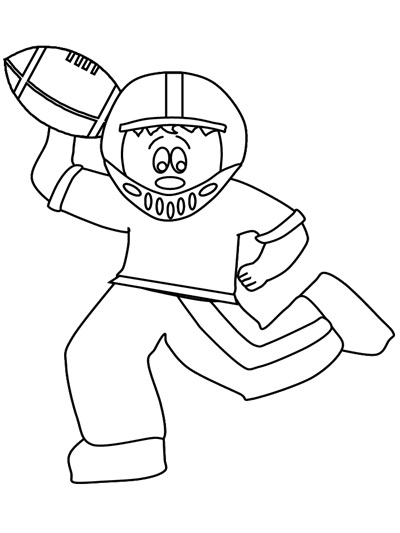 football Quarterback coloring page