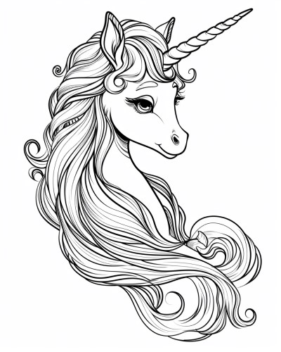 unicorn coloring page