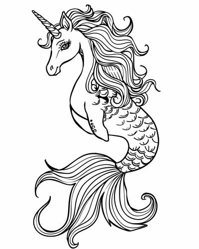 hippocampus coloring page