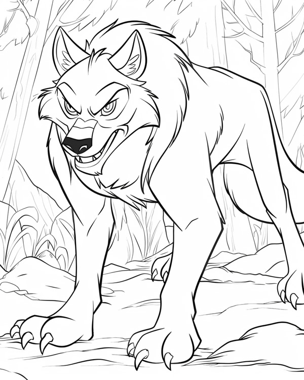 werewolf coloring page