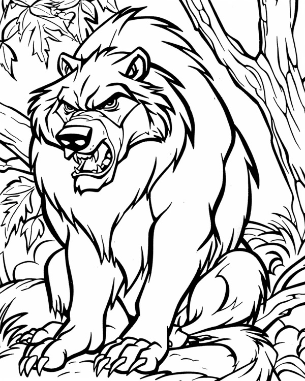 werewolf coloring page
