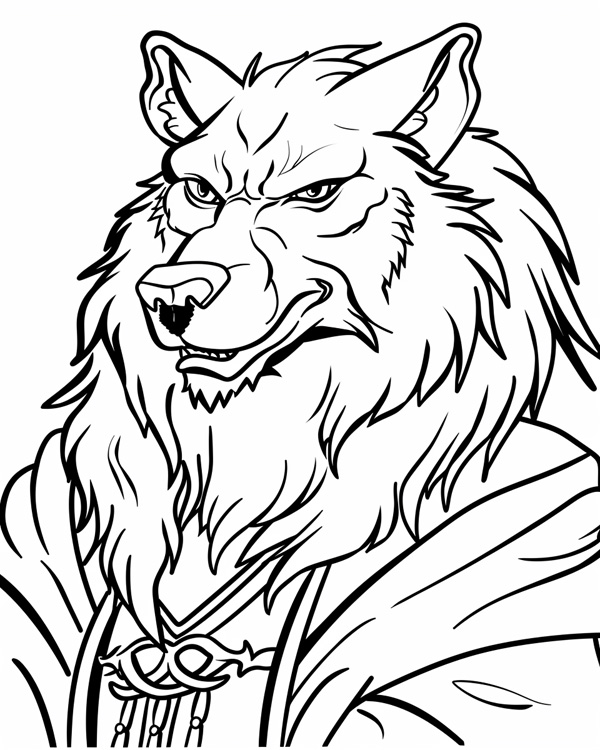 werewolf coloring page