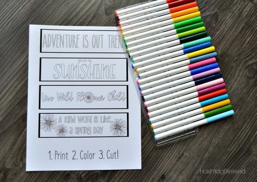 Spring-themed bookmarks from Yellow Bliss Road