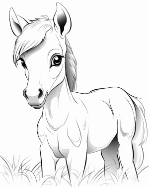 foal coloring page