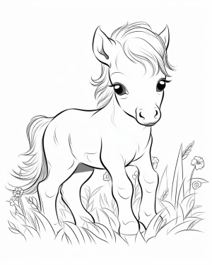foal coloring page