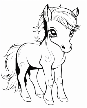 baby horse coloring page